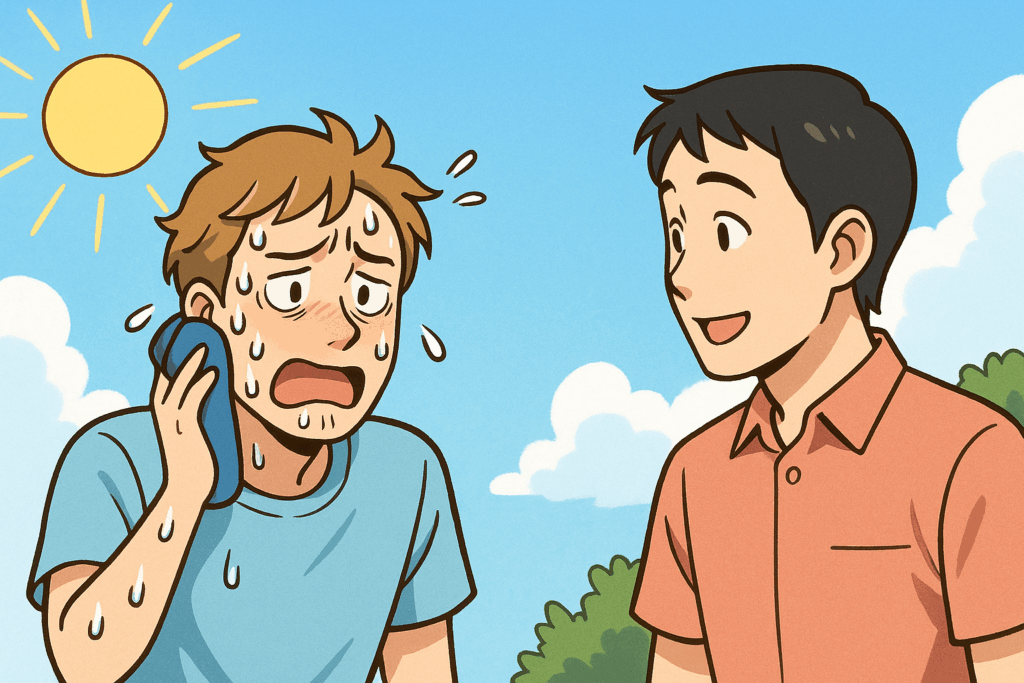 It’s really hot! But I’m getting used to it.