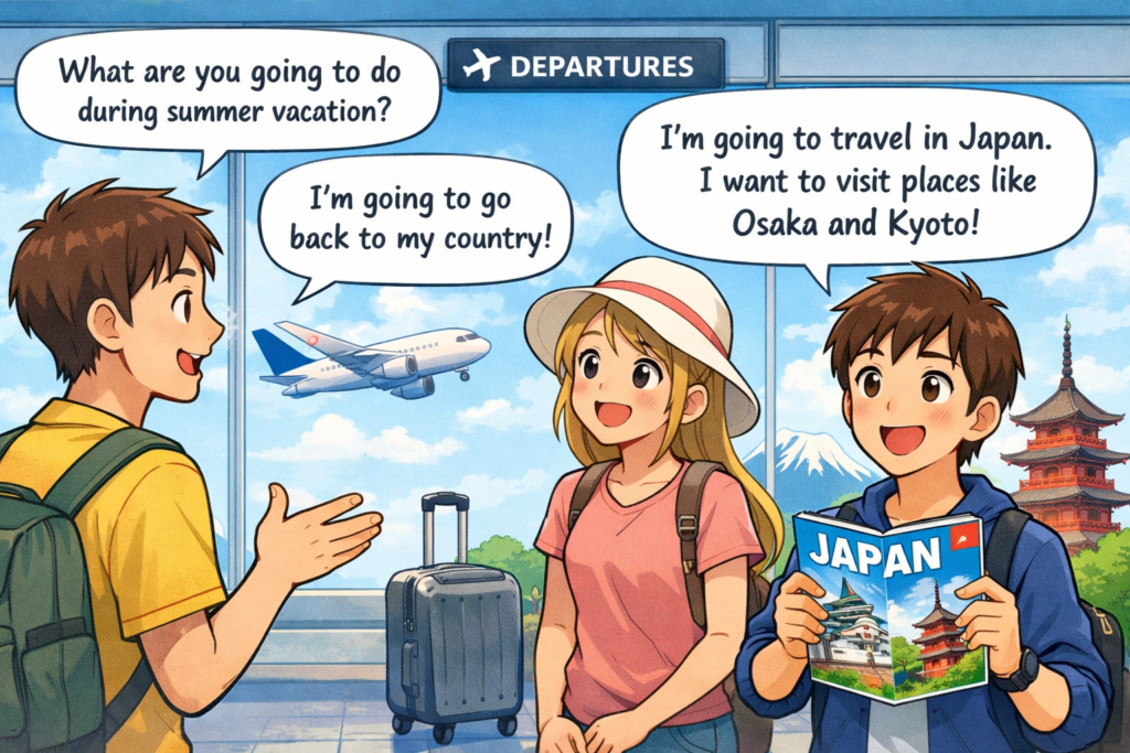 大阪おおさかや京都きょうとへ行いきたいです